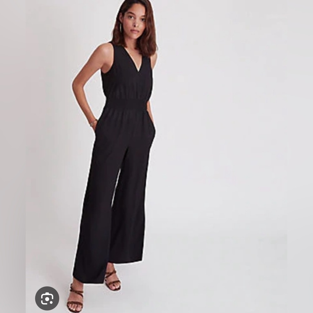 Ann Taylor Sleeveless Smocked Jumpsuit